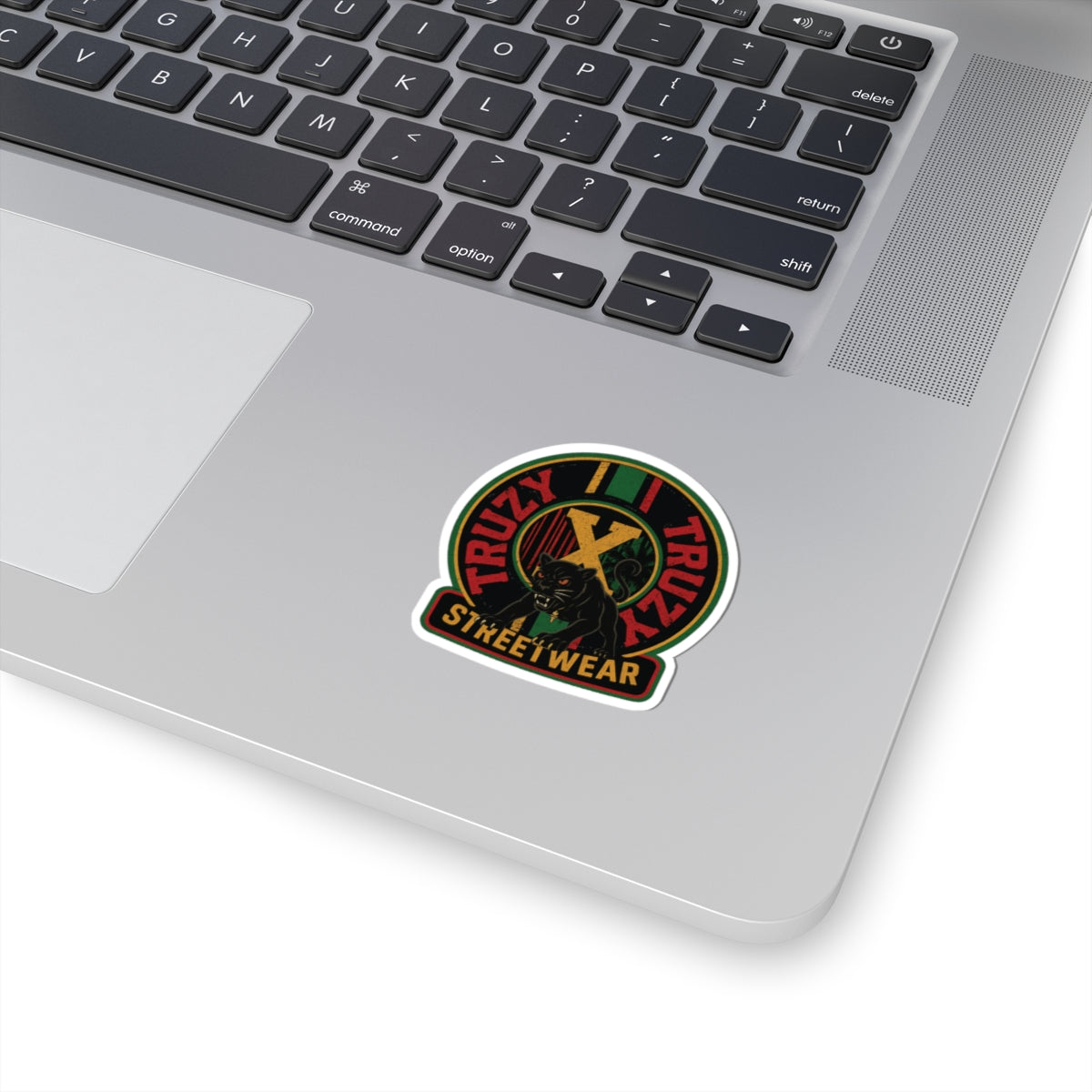 Streetwear Panther Kiss-Cut Sticker – "Truzy Truz" Retro Rasta Logo